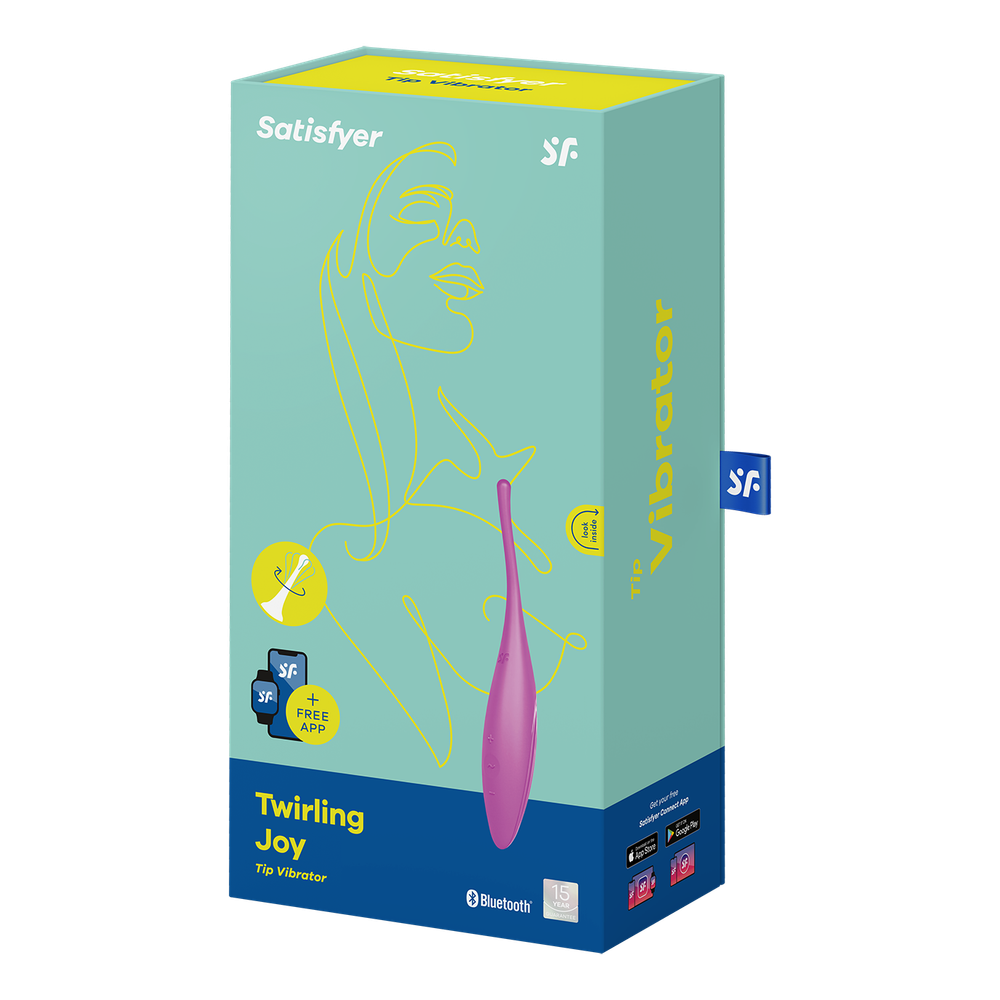 Перезаряжаемый точечный вибромассажер Satisfyer Twirling Joy, фуксия