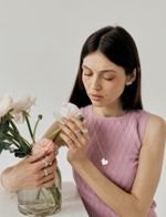 Пусеты Сердце змейка рубика