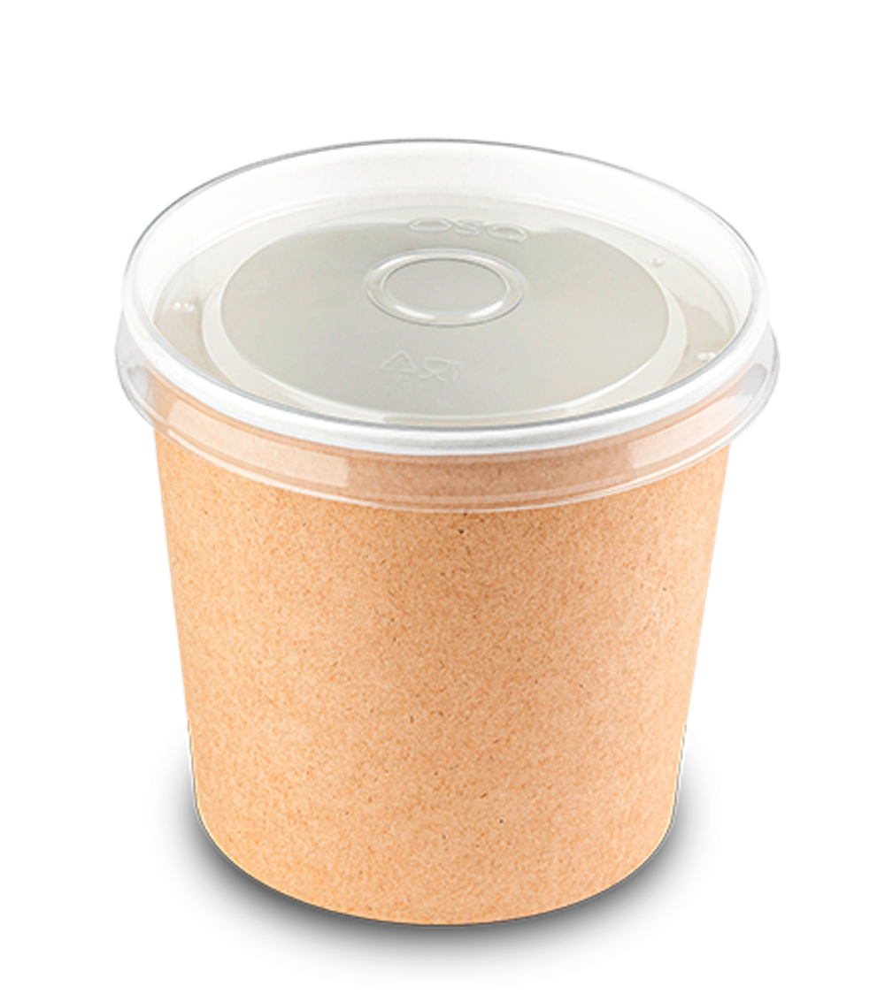 OSQ Упаковка Round Bowl крафт 500 БЕЗ КРЫШКИ (1/30/450)