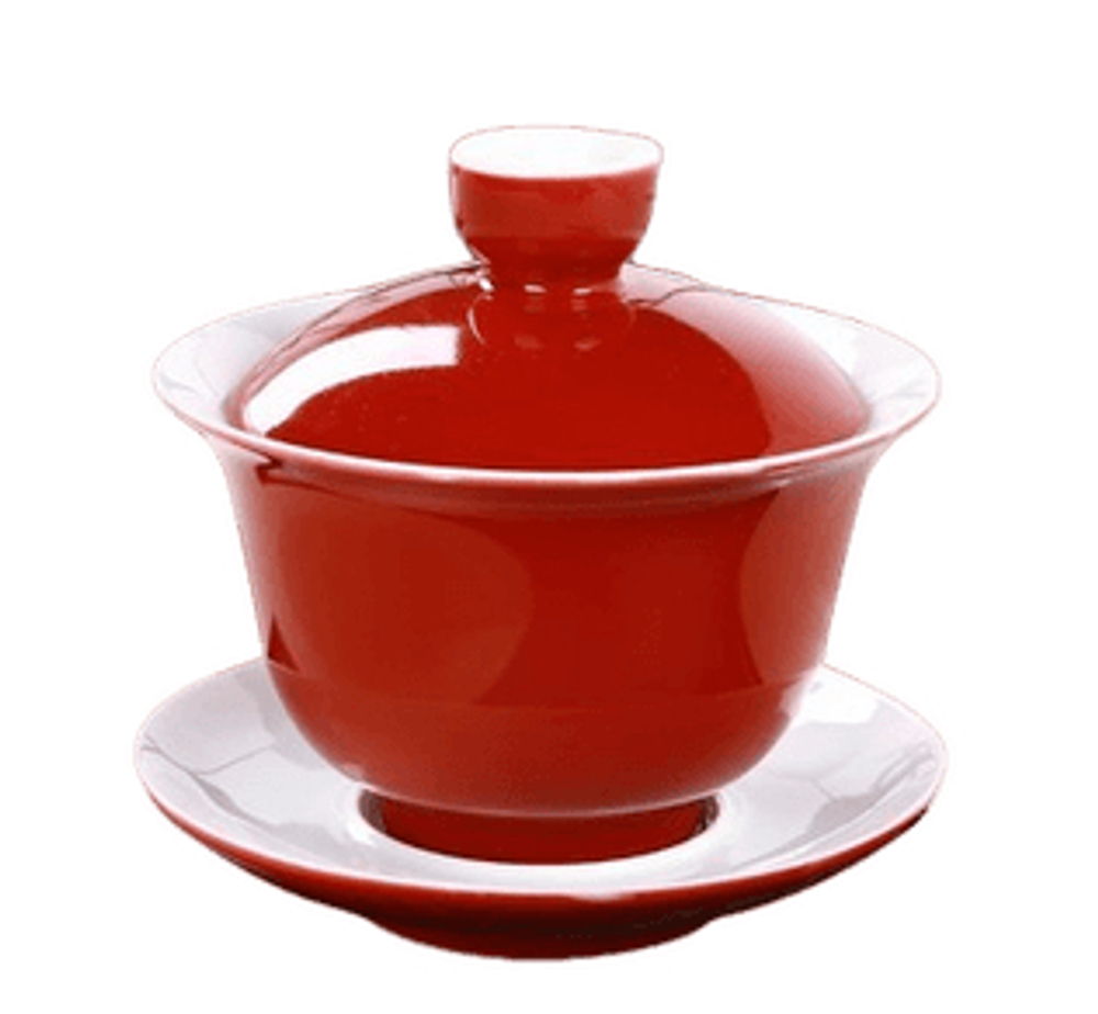 268115.2 Гайвань ЯРКАЯ 200 мл без рисунка, красная фарфор