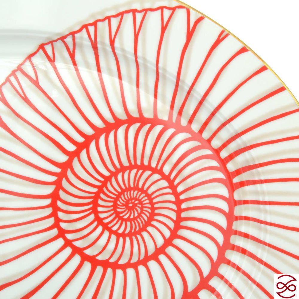 Блюдо овальное Falkenporzellan Corallo Red Gold 36 см