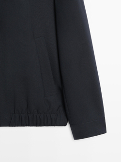 Massimo Dutti Куртка из шерсти, темно-синий