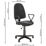 Кресло оператора Nowy Styl "Престиж" GTP (J) (CH) RU C-11, черное, ПВМ