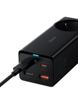 Многопортовая настольная зарядка Базеус 65w + кабель 100 вт
