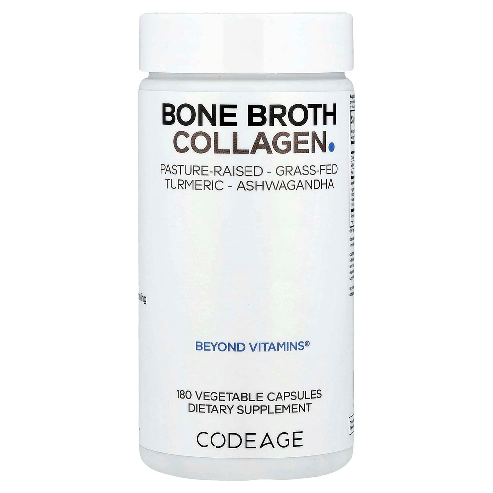 Codeage, Bone Broth Collagen, 180 растительных капсул