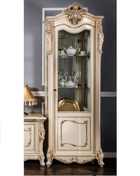 Шкаф-витрина ДЖОКОНДА крем глянец
