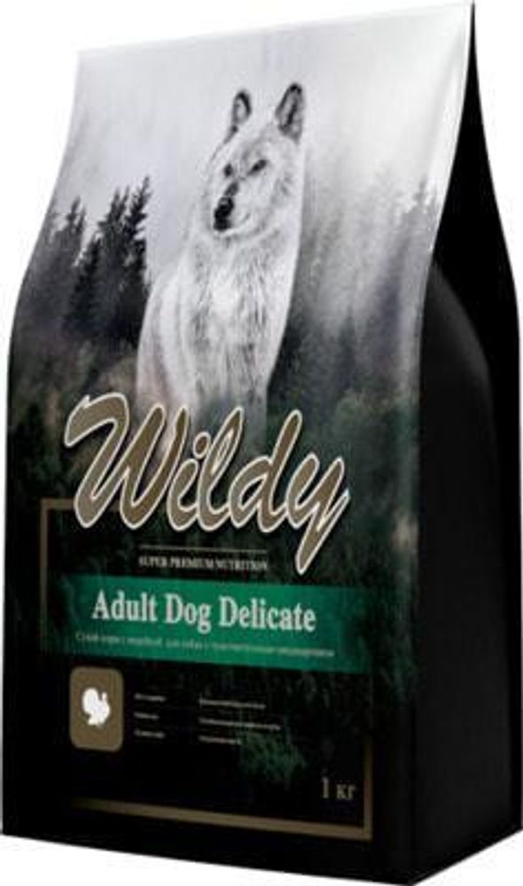 Сухой корм Wildy Adult Dog Delicate для собак с чувствительным пищеварением с индейкой 1 кг