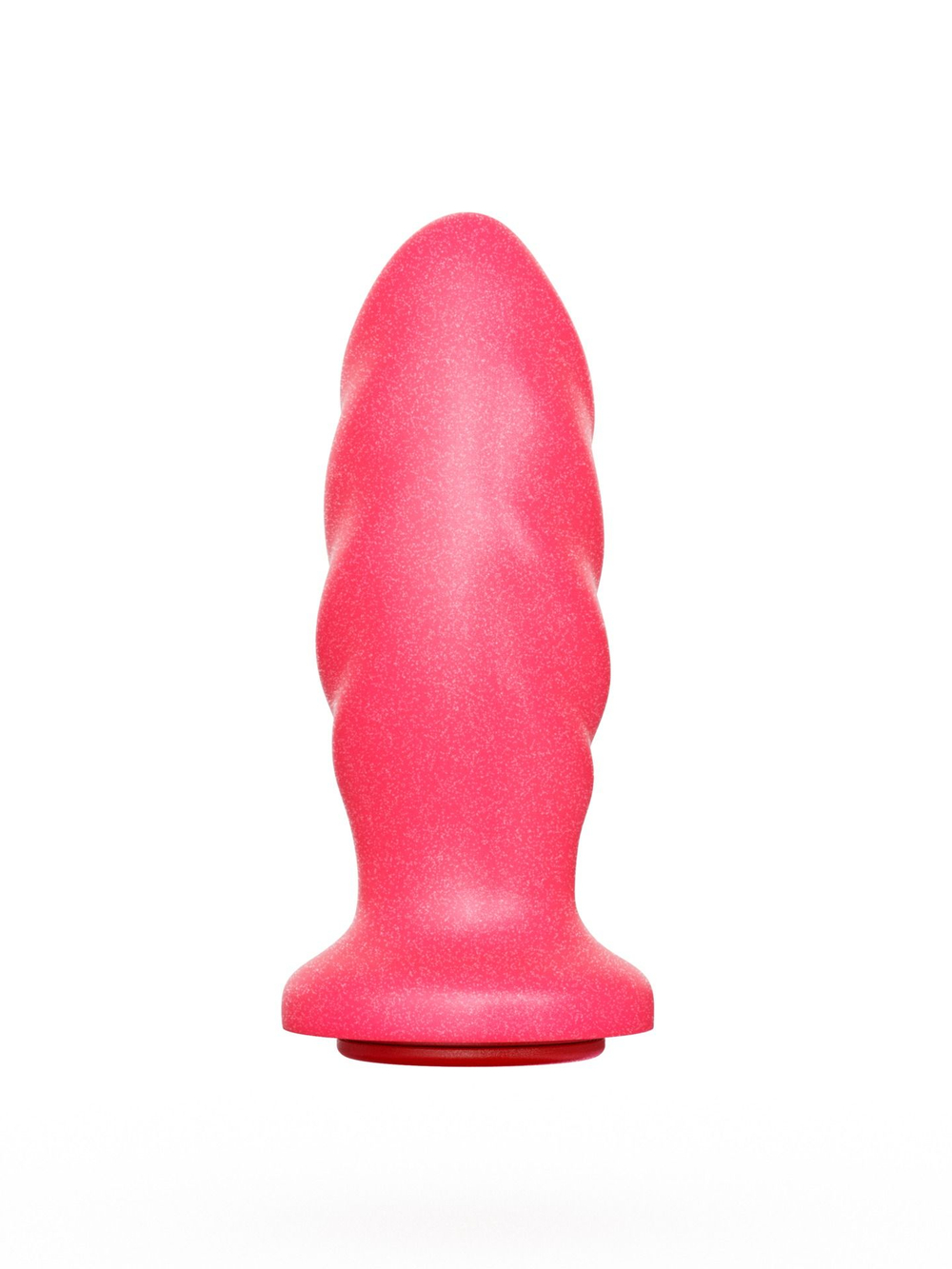 Анальная пробка LOVETOY розовая со спиральным рельефом