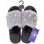 Тапочки женские домашние «DALIA», цвет серый, р-р 38-39