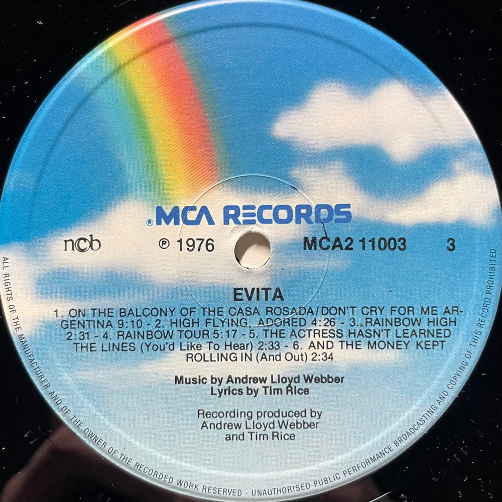 Andrew Lloyd Webber, Tim Rice ‎– Evita 2LP (Скандинавия 1978г.)