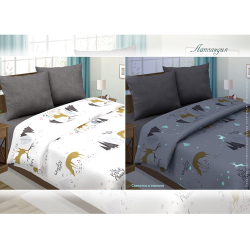 Комплект постельного белья Insight 2,0 спальный с европростыней, поплин, Лапландия