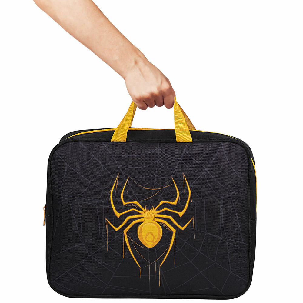 Папка на молнии с ручками BRAUBERG А4 1 отделение полиэстер 80 мм "Venomous spider" (2 штуки в упаковке)