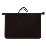 Папка на молнии с ручками ПИФАГОР, А4, пластик, молния сверху, однотонная черная, 228236