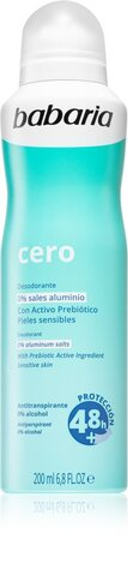 Babaria Deodorant Cero - спрей-антиперспирант для чувствительной кожи /   200  ml  / GTIN 8410412280211
