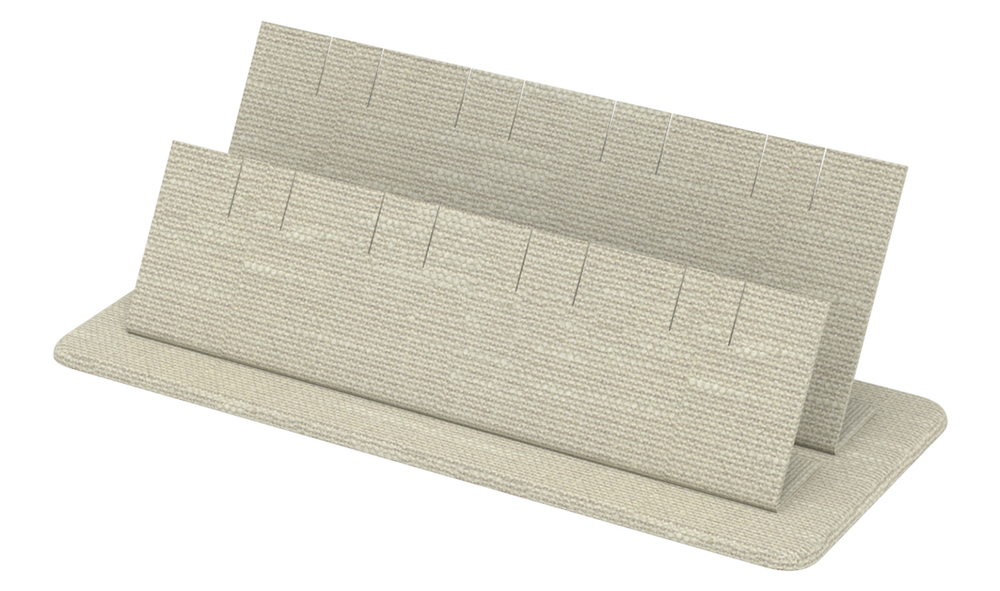 Подставка для 8 пар серег/16 подвесок/двойная/прорези/квадратное основание