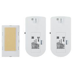 Звонок дверной ЭРА TWIN-R беспроводной два динамика белый с голубым 32 мелодии