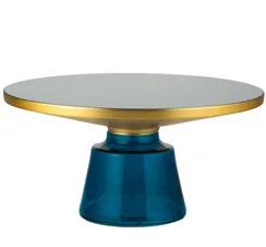 Журнальный столик Bell, Ø75х37 см, синий/черный