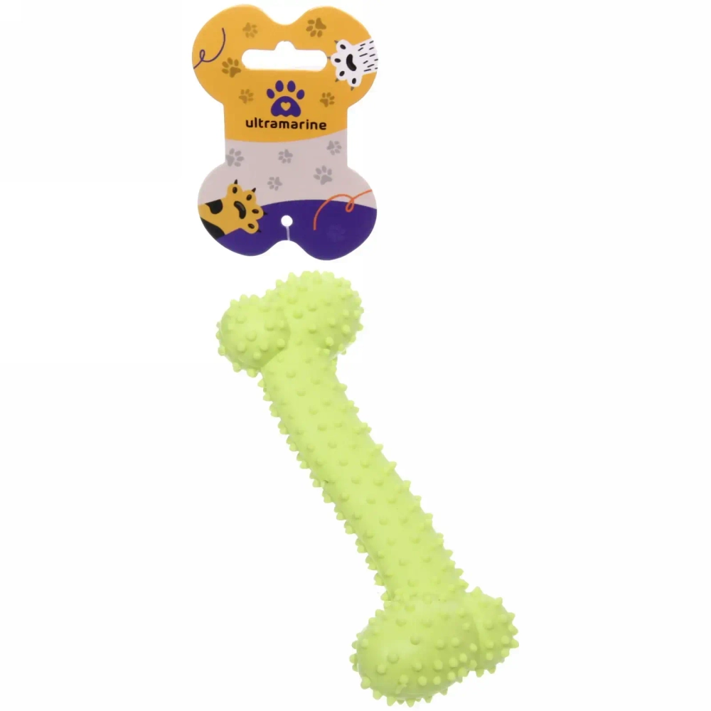 Игрушка для собаки «Bubble gum-Кость» 16*5,5см цвет зеленый Ultramarine