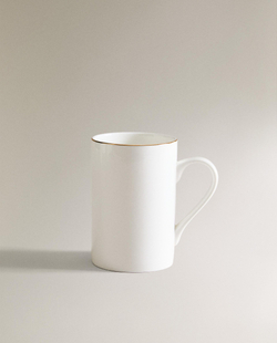Zara Home чашка из костяного фарфора, цвет золотой, 11 см