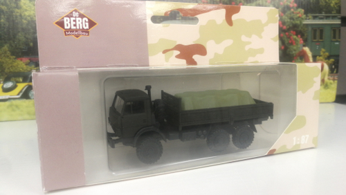 Грузовик с грузом, военный, H0