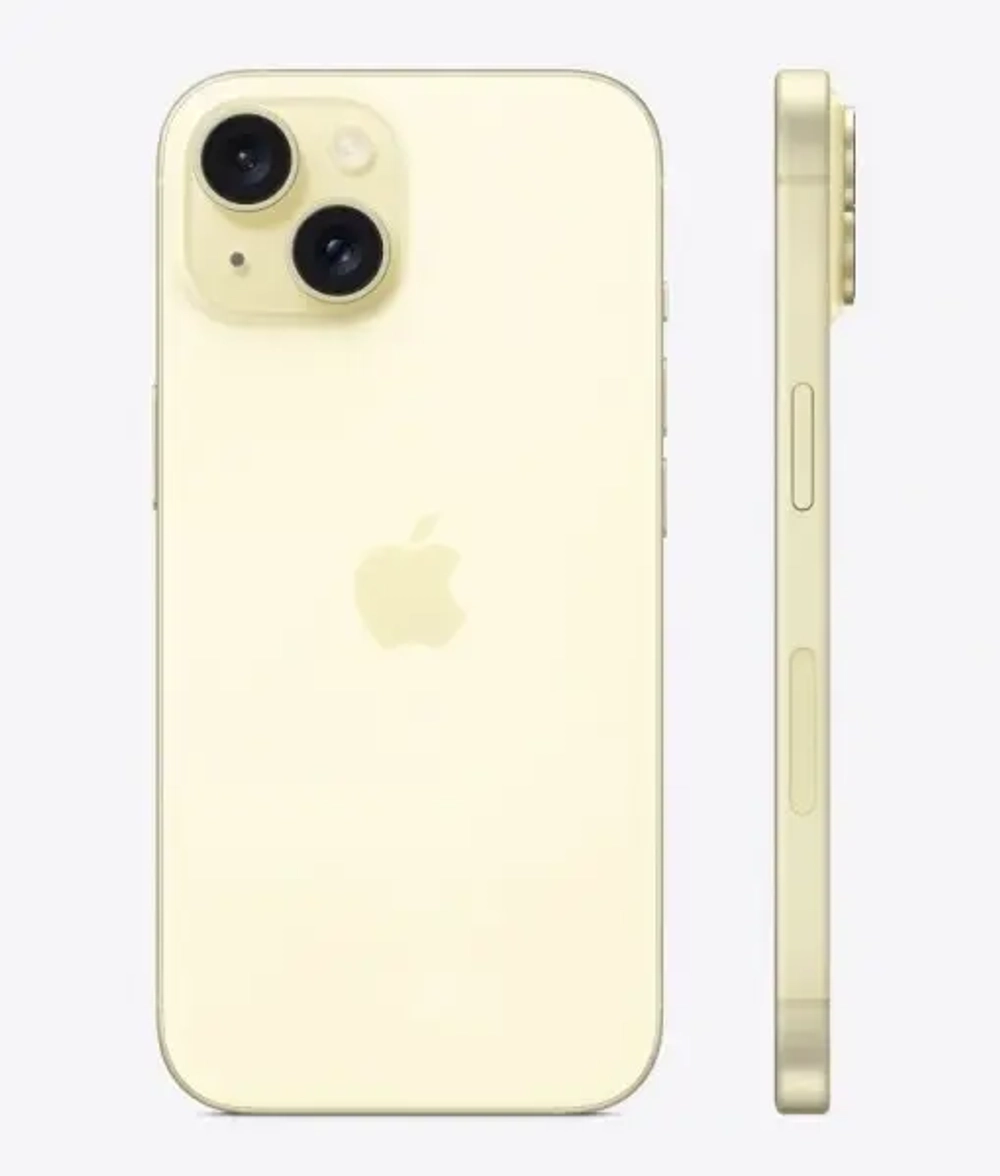 Смартфон Apple iPhone 15 128Gb Yellow (eSIM+SIM) (Без RuStore)