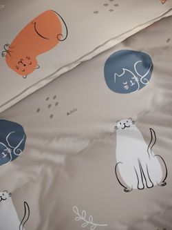 Простынь на резинке Полисатин Мечта "Котофей" 160x200 см