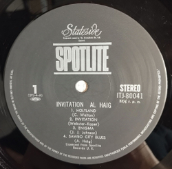Винтажная виниловая пластинка LP Al Haig Trio Invitation (Japan 1975) (Obi)