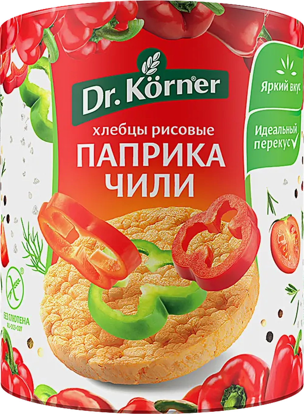 Хлебцы Dr.Korner кукурузно-рисовые с паприкой и чили 50г