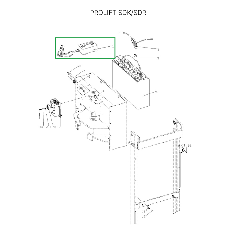 Зарядное устройство для штабелеров SDR 1536/1545S/1645/1656/2036/2045, SDK