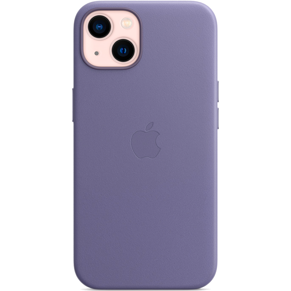 Кожаный чехол с поддержкой MagSafe Apple Leather Case для iPhone 13, Wisteria (Сиреневая глициния)