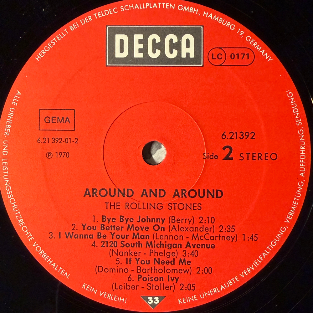 The Rolling Stones ‎– Around And Around (Германия) Т