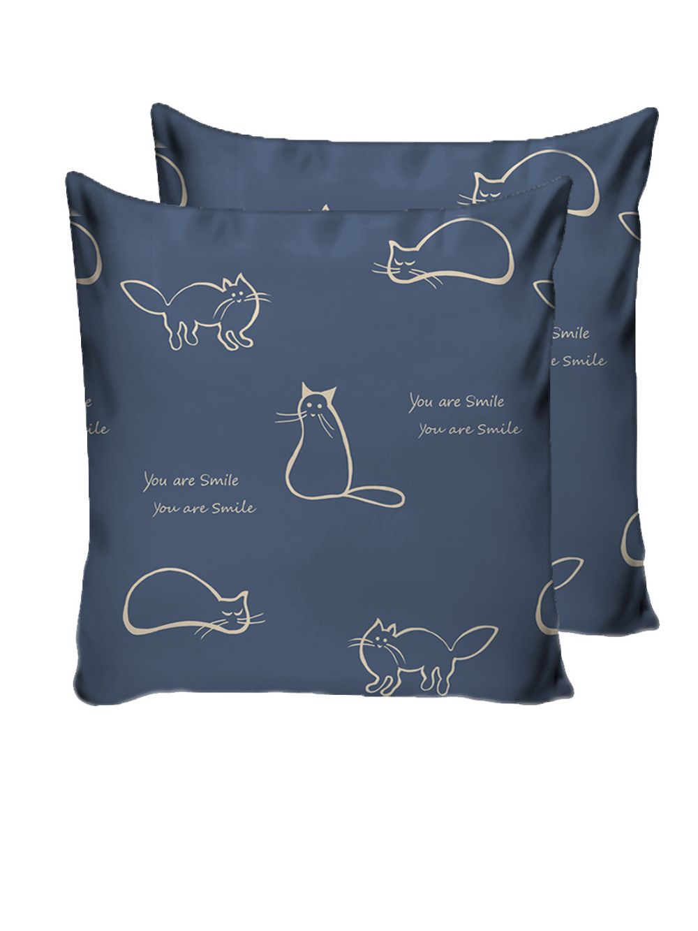 Постельное белье Simple House "Котики (полисатин)" 2-спальный  Наволочка 70х70 см 2 шт  Простынь  240х215 см  Пододеяльник 175х215 см