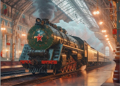 ПАРОВОЗ №1 фон неопреновый