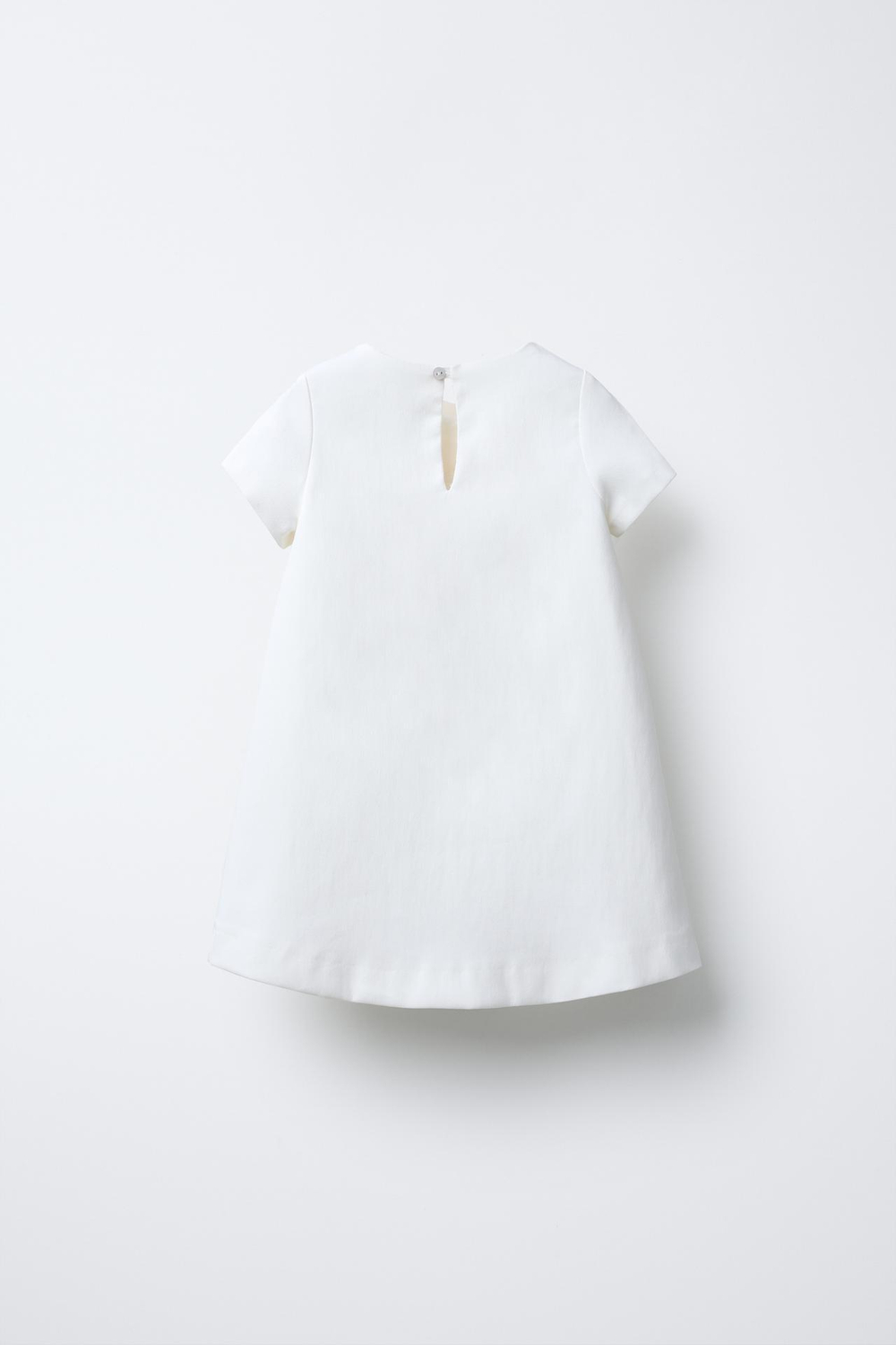 ZARA ПЛАТЬЕ С ЦВЕТКОМ, ЖЕЛТОВАТО-БЕЛЫЙ