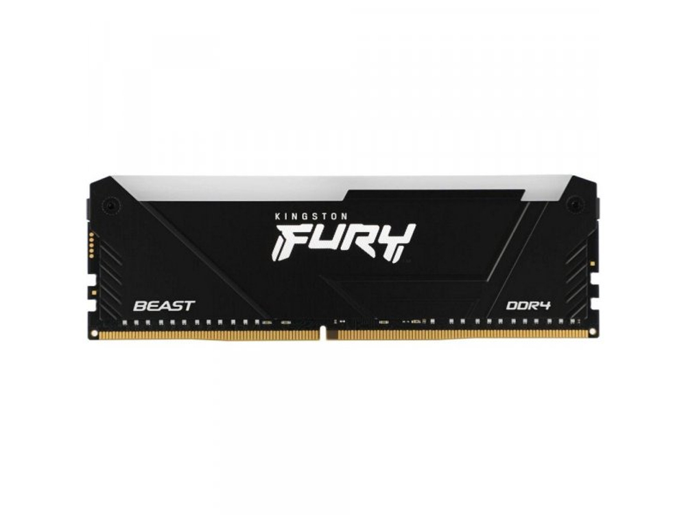 Оперативная память Kingston Fury Beast Black RGB KF432C16BB12A/16WP, DDR4 1х 16ГБ 3200 МГц, DIMM, RTL