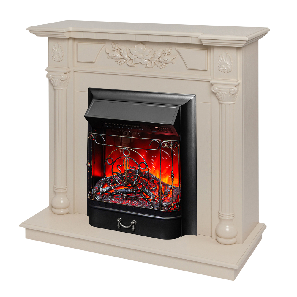 Каминокомплект Real Flame Dacota WT с очагом Majestic Lux Black RC