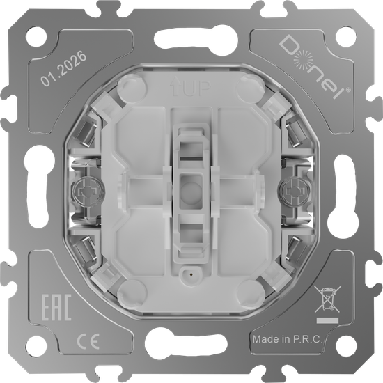 Механизм выключателя В1 (простого) с подсветкой,  16 A 250 В~,  самозажимные контакты,  серия D16