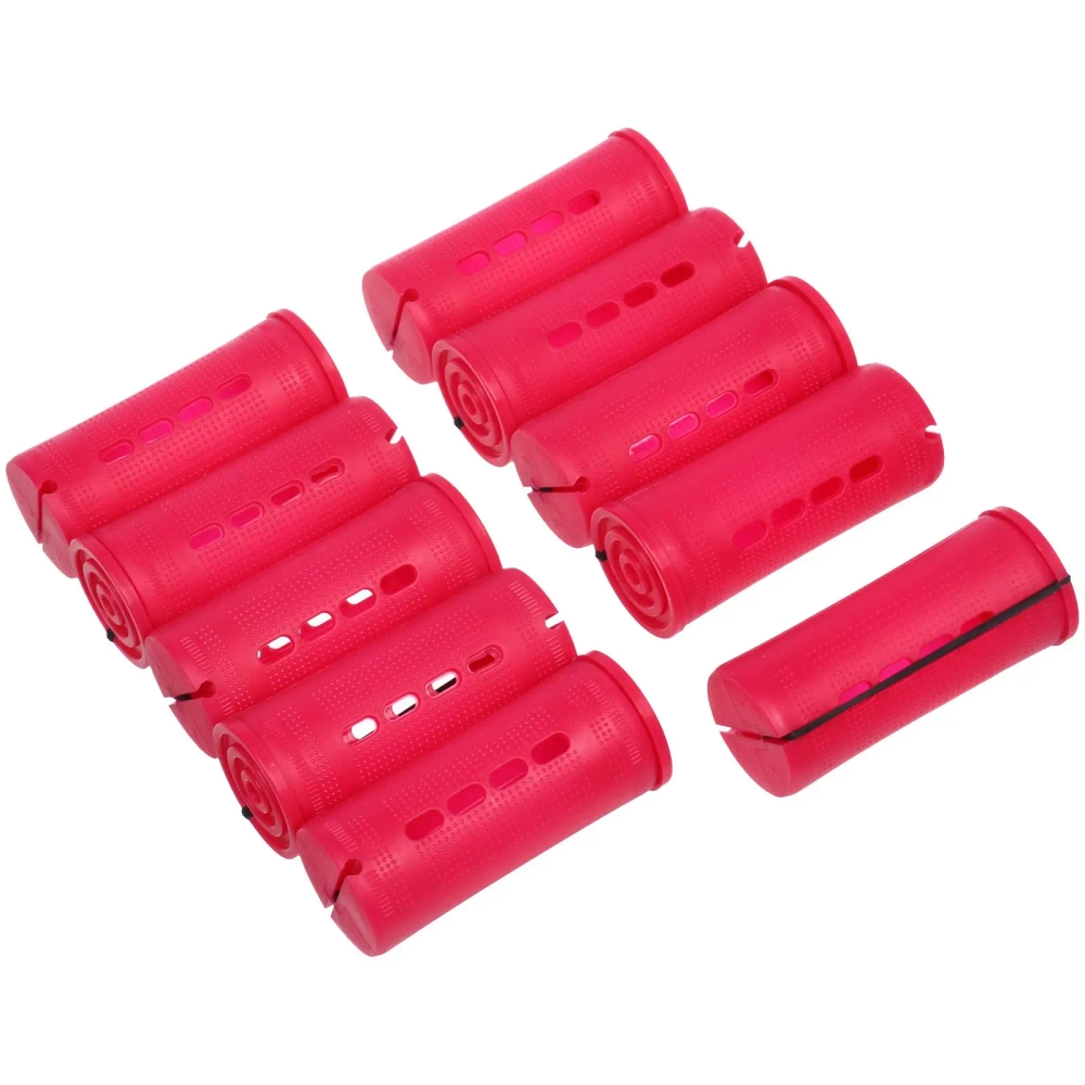 Бигуди-коклюшки 10шт с фиксирующими резинками «VOLNA», цвет фиолетовый, d-3,5см (пакет с подвесом)