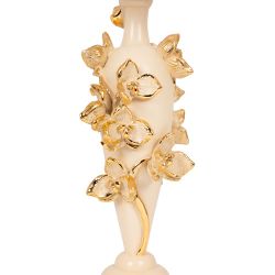 Настольная лампа Орхидея Лира Айвори с абажуром Тюссо Vatican (Ватикан) Крем