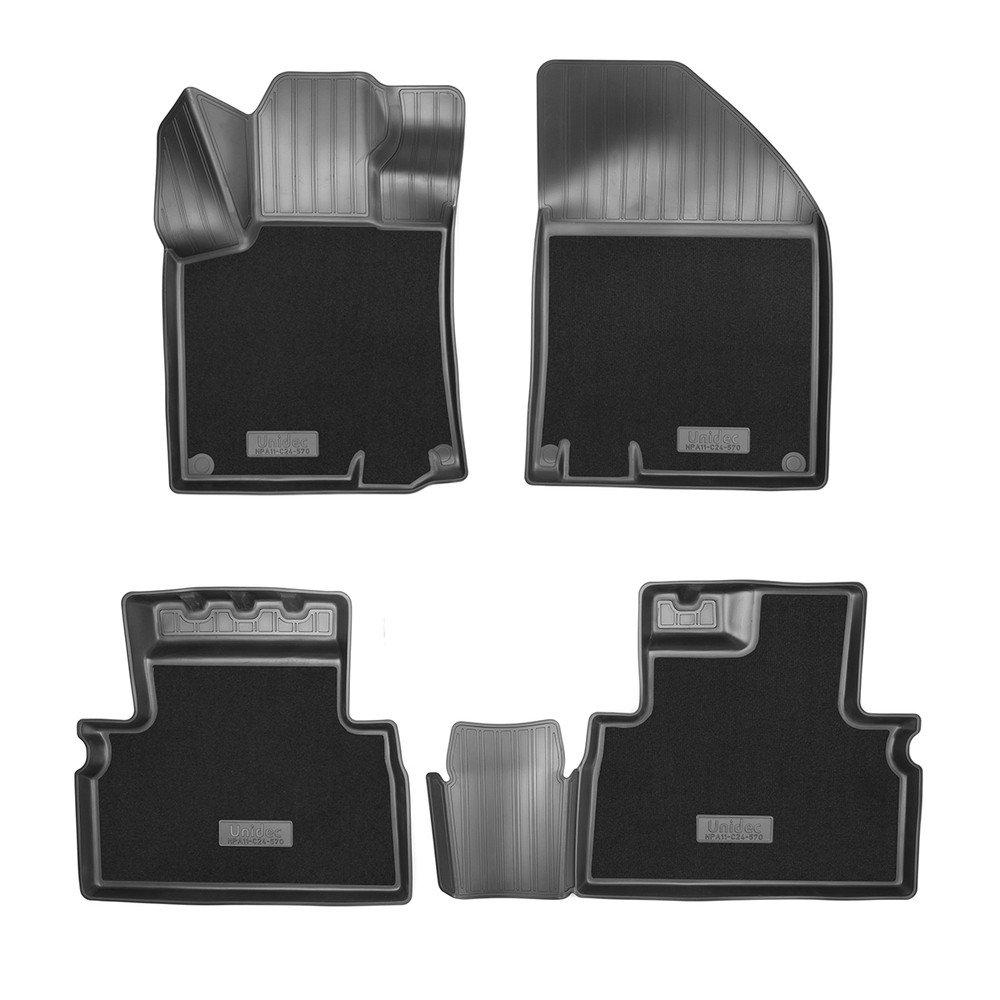 Ковры в салон Norplast для Geely Coolray (2019-), SX11, SX11 рестайлинг, Черный, арт.NPA11-C24-570-1-CM