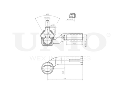 Наконечник рулевой левый UNIO SSP-10141