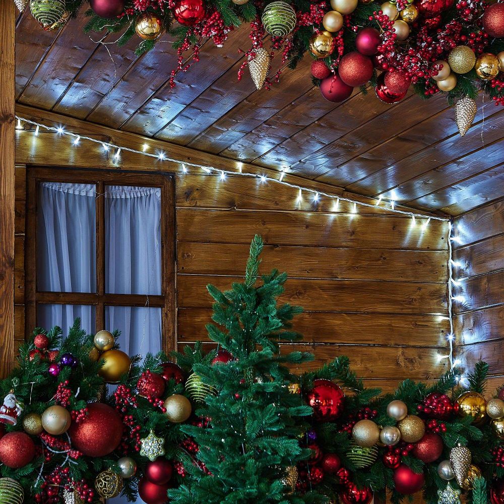 ULD-S1000-120-TWK WHITE IP67 Гирлянда светодиодная с эффектом мерцания. 10м. Соединяемая. 120 светодиодов. Белый свет. Провод белый. TM Uniel.