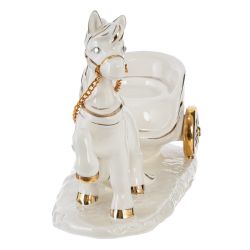 GAEM Фигурка декоративная "Лошадка" с подсвечником, D свечи 3,5 см, L16,5 W7 H12 см