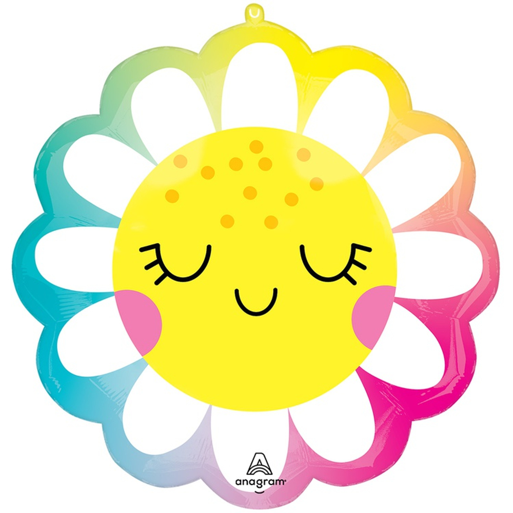 Шар Фольгированный Ромашка счастливая (Ассорти)
