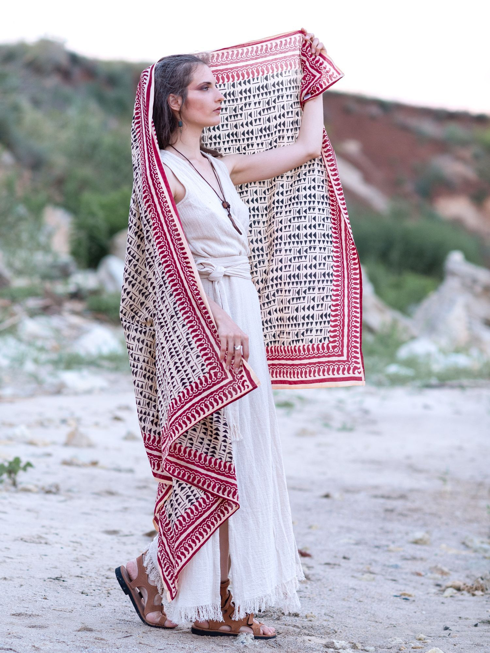 Легкий шарф-платок