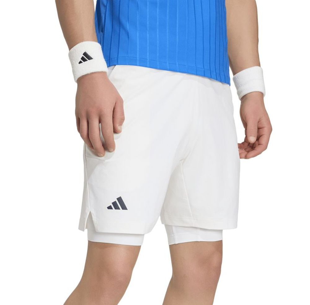 Мужские теннисные шорты Adidas Tennis Climacool Short & Tight Set - white
