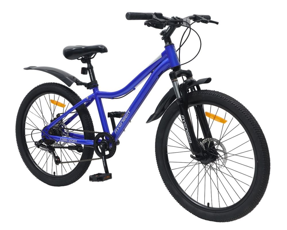 Велосипед 24" AVENGER C241D, синий/серебристый