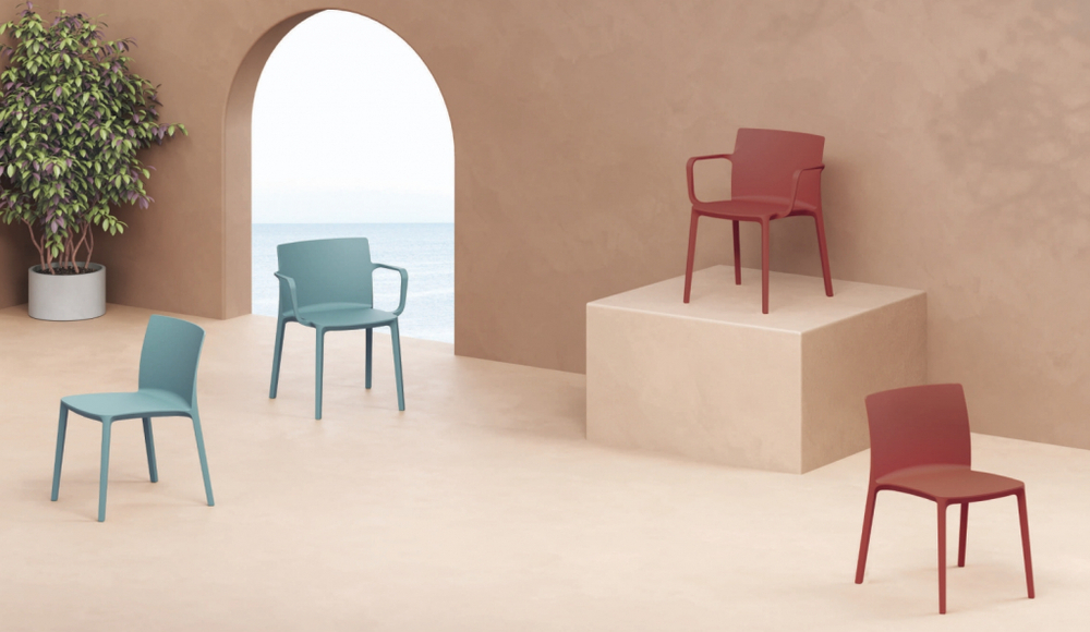 Кресло пластиковое Papatya Evo-K, кирпично-красный