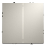 Выключатель встраиваемый VOLTUM S70 двухклавишный 10А, (кашемир)