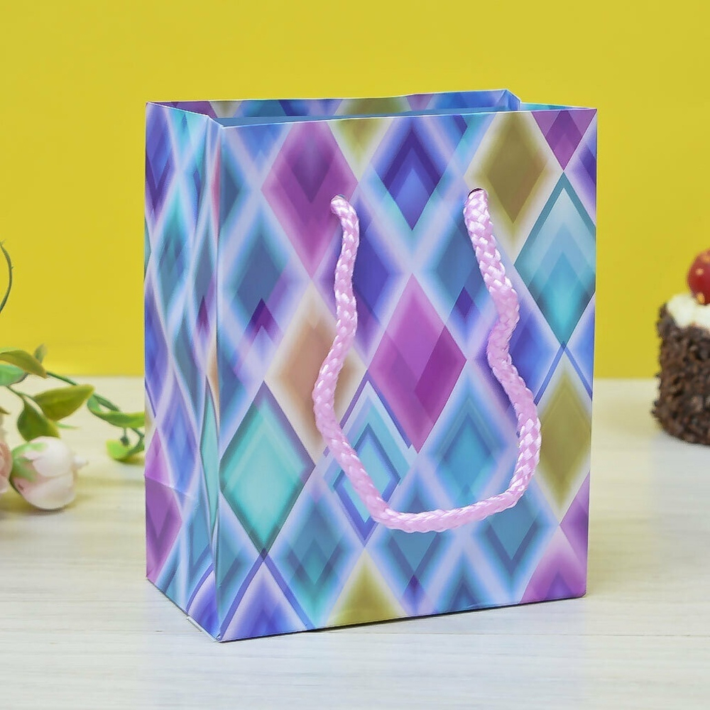 Пакет бумажный 11*14см с ручками микс S167-171